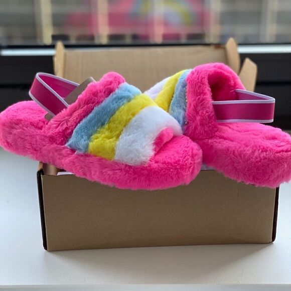 Faux Fur Warm Open Toe Fuzzy Slipper - Picture 12 of 12